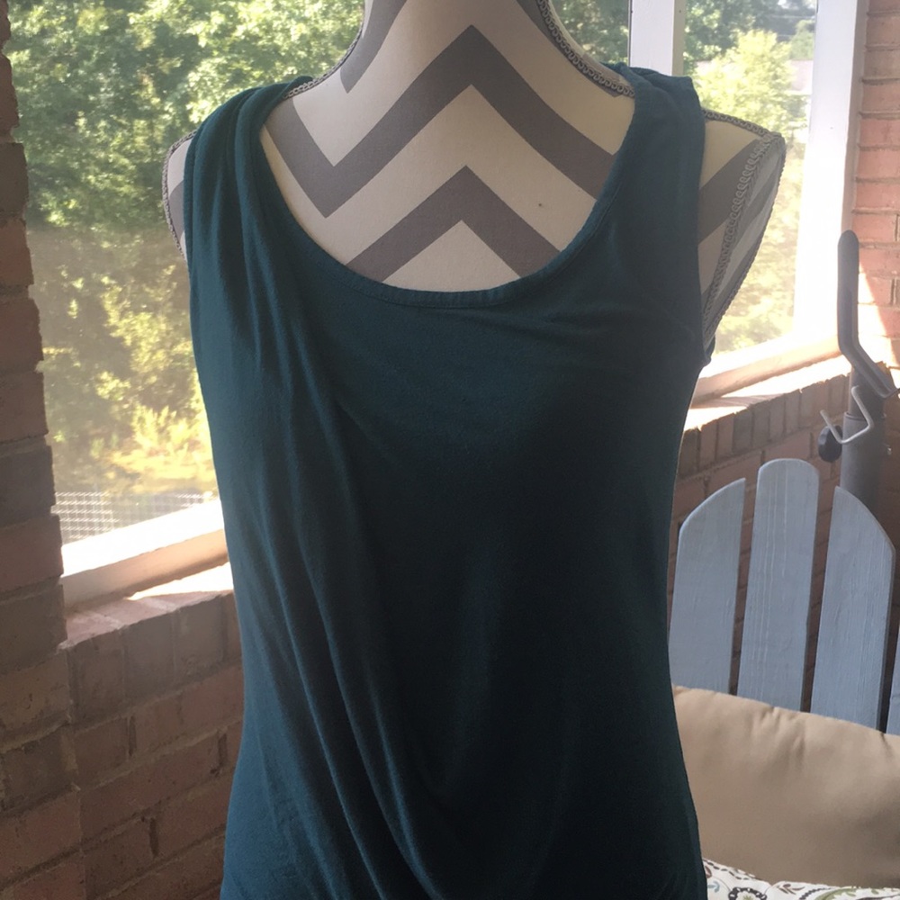 Anthropologie Deletta Teal Sleeveless Shirt Small